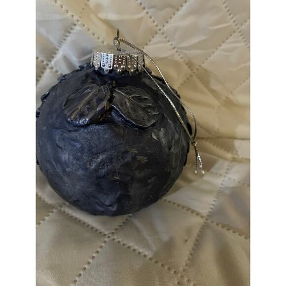 Handmade Ornament Midnight Blue and Silver - Picture 4 of 6